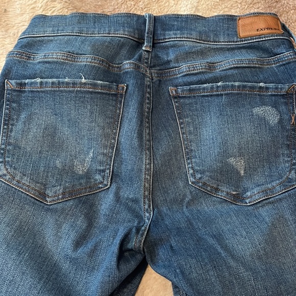 EXPRESS STRETCH PLUS DENIM PERFECT ANKLE LEGGINGS MID RISE 8 REGULAR - Picture 5 of 5